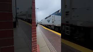 Amtrak Borealis Train Passes By Northbrook Metra Station [upl. by Yolanda863]