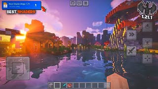 High Shaders Minecraft PE 1211 🌟  Shader MCPE 121 Phone Mobile [upl. by Aliuqehs]