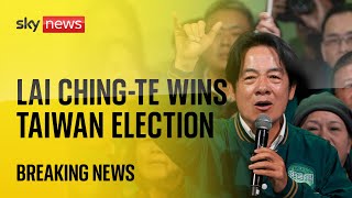 Lai Chingte from Democratic Progressive Party DPP wins Taiwan election [upl. by Nickie797]