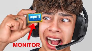 I Played Fortnite on Worlds SMALLEST Monitor [upl. by Adnuhsat475]