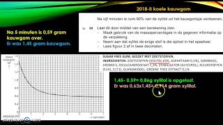 koele kauwgom havo herexamen scheikunde 2019 [upl. by Airretal]