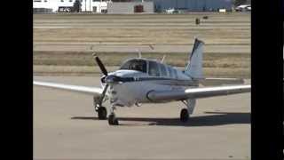 Beachcraft A36 Bonanza start up amp takeoff [upl. by Nee571]