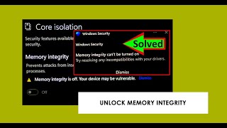 Solving Core Isolation Incompatible Driver Issue  Memory Integrity Fix [upl. by Hallie]