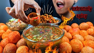 SPICY PANIPURI CHALLENGE  PANIPURI EATING CHALLENGE  INDIAN STREET FOOD  EATING VERY SPICY FOOD [upl. by Ennazzus]