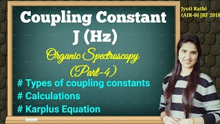 NMR Coupling constant Karplus equation Organic Spectroscopy Part4NMR Spectroscopycsirnetgate [upl. by Collins481]