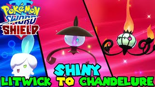 Evolving SHINY LITWICK to SHINY CHANDELURE in Pokemon Sword amp Shield [upl. by Esmeralda448]