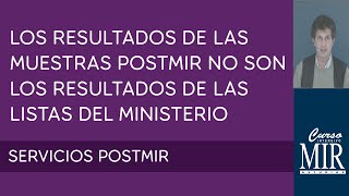 Los resultados de las muestras postMIR no son los resultados de las listas del Ministerio [upl. by Sarnoff557]