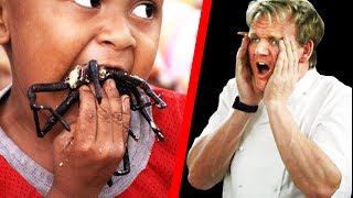 10 Times Gordon Ramsay Ate EXOTIC FOOD [upl. by Ayamat209]