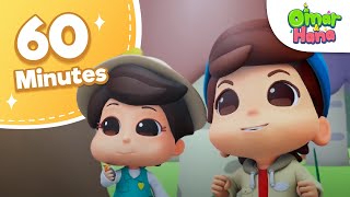 Omar amp Hana English Compilation 60 Minutes  Islamic Series amp Songs For Kids [upl. by Eelamme]