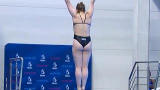 Lena Corona Hentschel GER  1m Springboard  Womens Diving European Game Krakow [upl. by Idnahc]