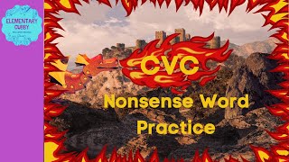 CVC Nonsense Words Practice 7 with music Dragon Style Dibels NWF [upl. by Sedlik951]