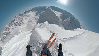 Skier falls off 100ft cliff set [upl. by Dennet]