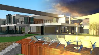 SketchUp Exterior Rendering with FluidRay [upl. by Pack375]