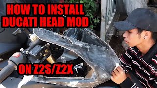 HOW TO INSTALL FULL DUCATI HEAD Assembly Modification on Z2S  Z2X [upl. by Sofer]