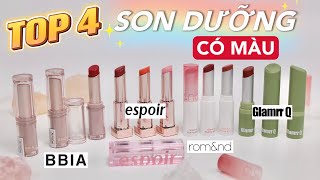 Review Top 4 BST Son Dưỡng Có Màu Hàn Quốc Mới Nhất  Romand Espoir BBIA Glamrr Q [upl. by Aggappora695]