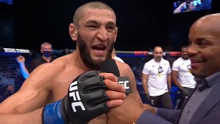 UFC 267 Khamzat Chimaev Octagon Interview [upl. by Artkele]