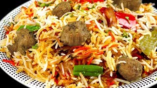 वेज बिरयानी बनाने का ये तरीका देख के कहेंगे की पहले क्यों नहीं पता था  Soya Veg Biryani Hyderabadi [upl. by Frank]