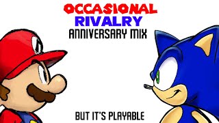 FNF Mario Vs Sonic  Occasional Rivalry Anniversary MixCharted [upl. by Oregolac]