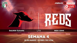 Transmisión  Galgos Tijuana Vs Reds CDMX [upl. by Namyl419]