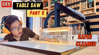 My Table Saw is Safer amp Cleaner With A DIY Blade Guard With Dust Collection  DIY Table Saw P 5 [upl. by Enyr]