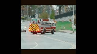 Hartford Ladder 4 Responding firetruck firebuff shorts [upl. by Hevak]