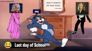 Last day of School  Funny Meme  Edits MukeshG [upl. by Yrallam]