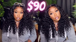 Girl 😮‍💨 look what I found on AMAZON for 90 😍🙌 A curly deep wave VIRGIN HAIR unit Shes GIVING 👏 [upl. by Noloc]