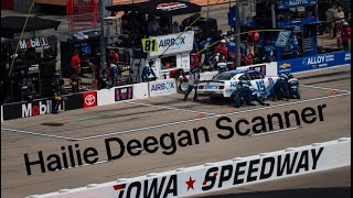 Hailie Deegan Scanner at Iowa Speedway [upl. by Areivax]