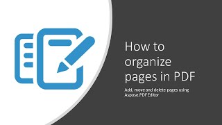 How to organize pages in PDF [upl. by Maighdlin]