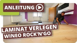 Laminat verlegen  Wineo RocknGo  das leise Laminat mit System [upl. by Lanoil852]