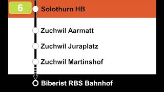 BSU Ansagen  6  Solothurn Allmend – Biberist RBS [upl. by Pelligrini]