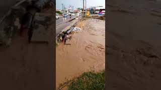 Kumasi Airport Roundabout flooded after 15 minutes downpour [upl. by Ahsitnauq]