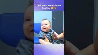 Deaf babies hear their parents voice for the first time 🥹❤️ [upl. by Ataeb]