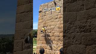 Man climbing a really tall wall viralvideo motivation fypシ゚viral [upl. by Adnawuj]