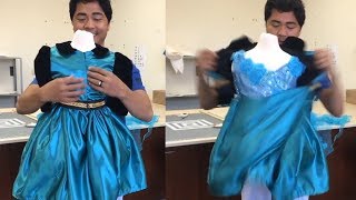 Dad Makes The Most Amazing Transforming Dresses [upl. by Heywood147]