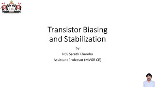 Analog Electronics Class 26  Transistor Biasing and Stabilization Fixed Bias Circuit [upl. by Ybbor]