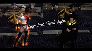 DCUO Unique Iconic Female Styles [upl. by Ezalb]