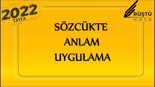 70Sözcükte Anlam  Uygulama  RÜŞTÜ HOCA [upl. by Imray]