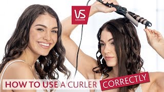 How To Curl Hair With A Curling Wand  VS Sassoon [upl. by Chaffee]