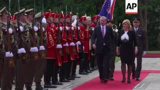 Erdogan arrives for two day visit to Croatia [upl. by Assirehc492]