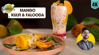 सिर्फ 3 चीज़ों से मैंगो कुल्फी  Mango Kulfi Falooda  घर पे फालूदा  Easy Falooda sev  Chef Ranveer [upl. by Simah]