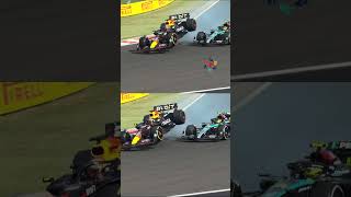 Crash Max Verstappen amp Lewis Hamilton F1 Hungarian GP 2024 [upl. by Poock]