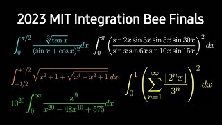 Solving all the integrals from the 2023 MIT integration bee finals [upl. by Ciredor]