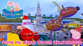 Christmas in Peppa Pig World At Paultons Park Dec 2021 4K [upl. by Inalel]