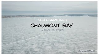 Chaumont Bay Ice conditions 332020 [upl. by Ahsas316]