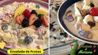 Ensalada de Frutas y de Manzana Postres Fáciles y Deliciosos Para Día de Gracias y Navidad [upl. by Almeria807]