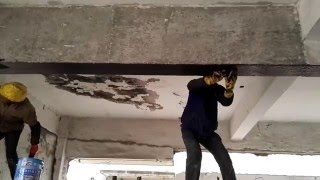 how to strengthening a concrete beam with carbon fiber reinforced polymer [upl. by Nedle]