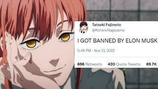 Chainsaw Man Author gets BANNED on Twitter [upl. by Rriocard699]