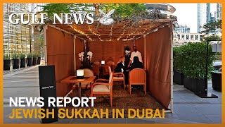 Jewish Sukkah spotted in Dubai at the base of Burj Khalifa [upl. by Sayer]