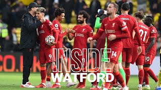 Inside Watford Watford 05 Liverpool  Away end goes crazy for Mane Salah amp Firmino [upl. by Kimber]